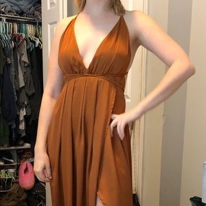 burnt orange maxi dress
